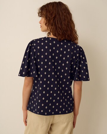 Monsoon Janey Printed Jersey Top