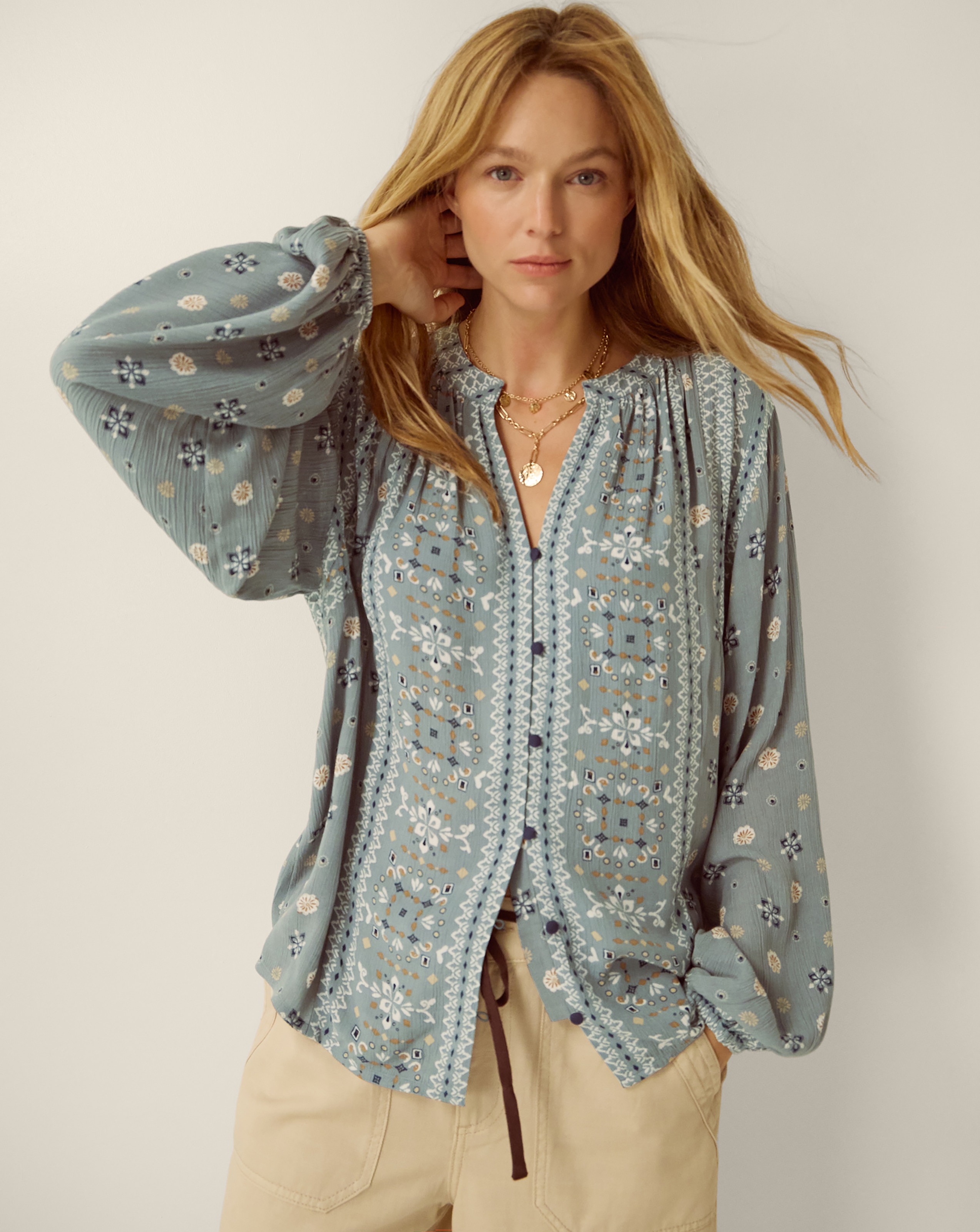 Monsoon Bonny Printed Blouson Blouse