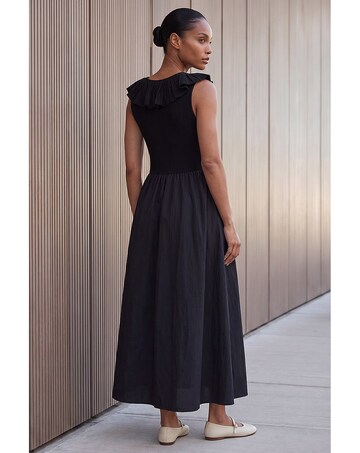 Roman Frill Detail Midi Dress