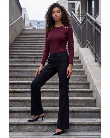 Roman Short Bootcut Stretch Trousers