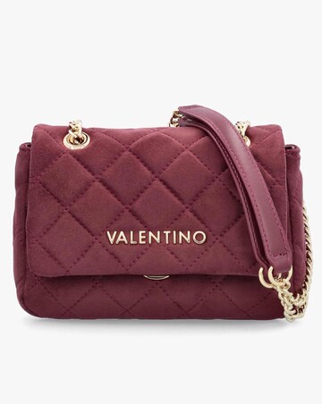 Valentino Bags Small Quilted Ocarina Bordeaux Suedette Shoulder Bag
