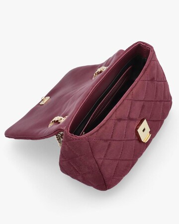 Valentino Bags Small Quilted Ocarina Bordeaux Suedette Shoulder Bag