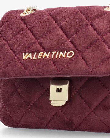 Valentino Bags Small Quilted Ocarina Bordeaux Suedette Shoulder Bag