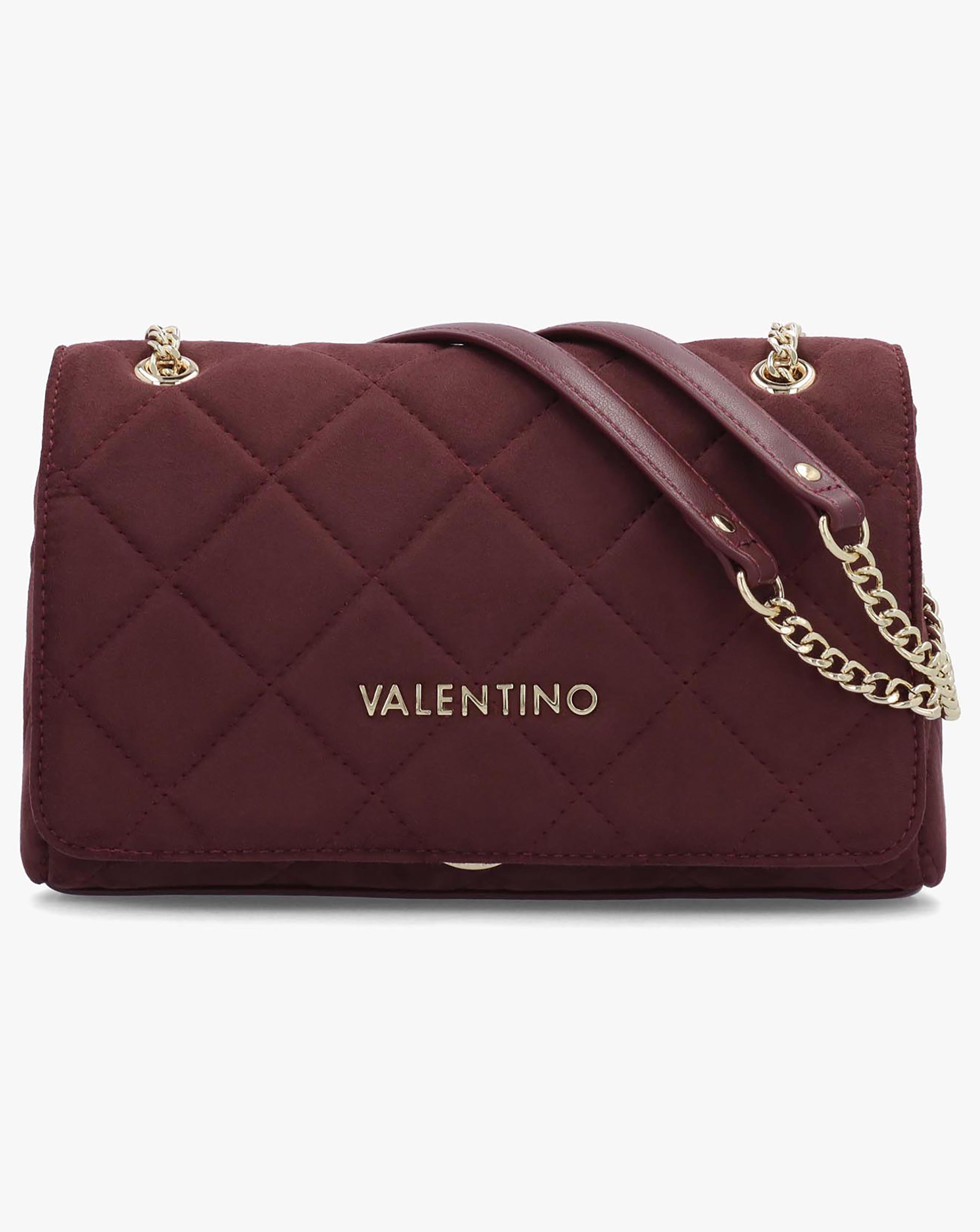 Valentino Bags Large Quilted Ocarina Burgundy Suedette Satchel Bag