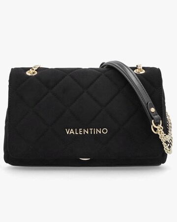 Valentino Bags Large Quilted Ocarina Black Suedette Satchel Bag