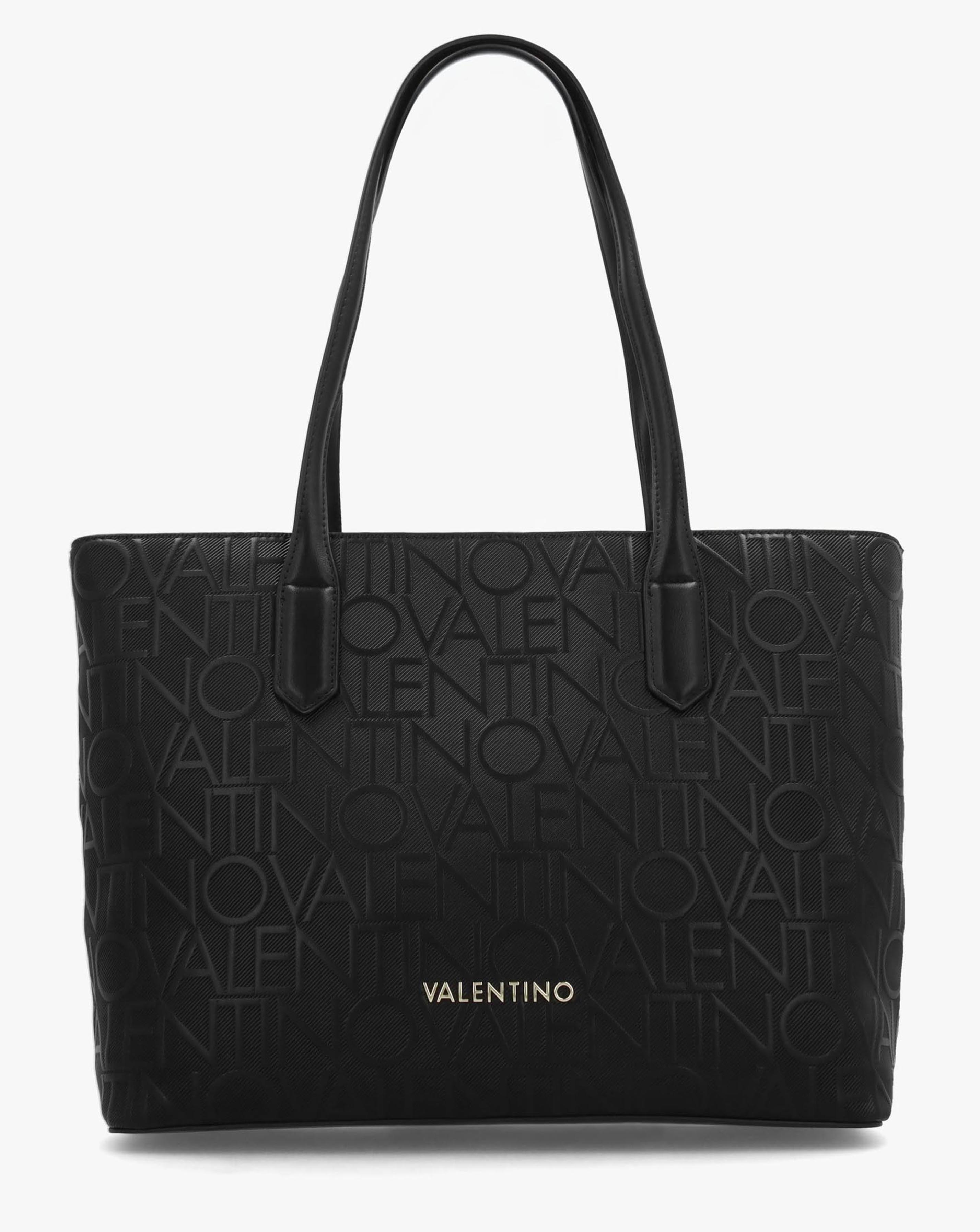 Valentino Bags Gynevra Monogram Black Shopper Bag