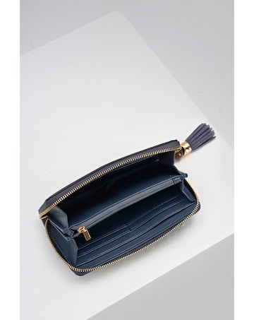 Luella Grey Capriana Denim Blue Large Purse