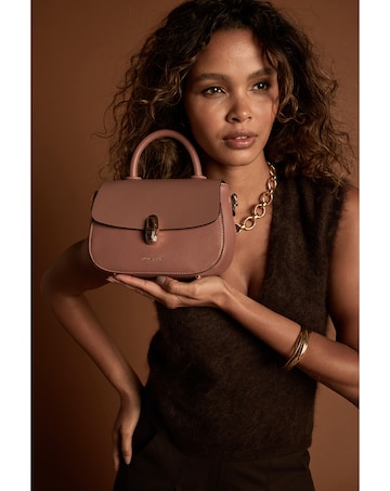 Luella Grey Delia Pecan Top Handle Crossbody