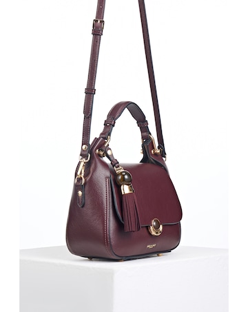 Luella Grey Diana Black Cherry Top Handle Crossbody