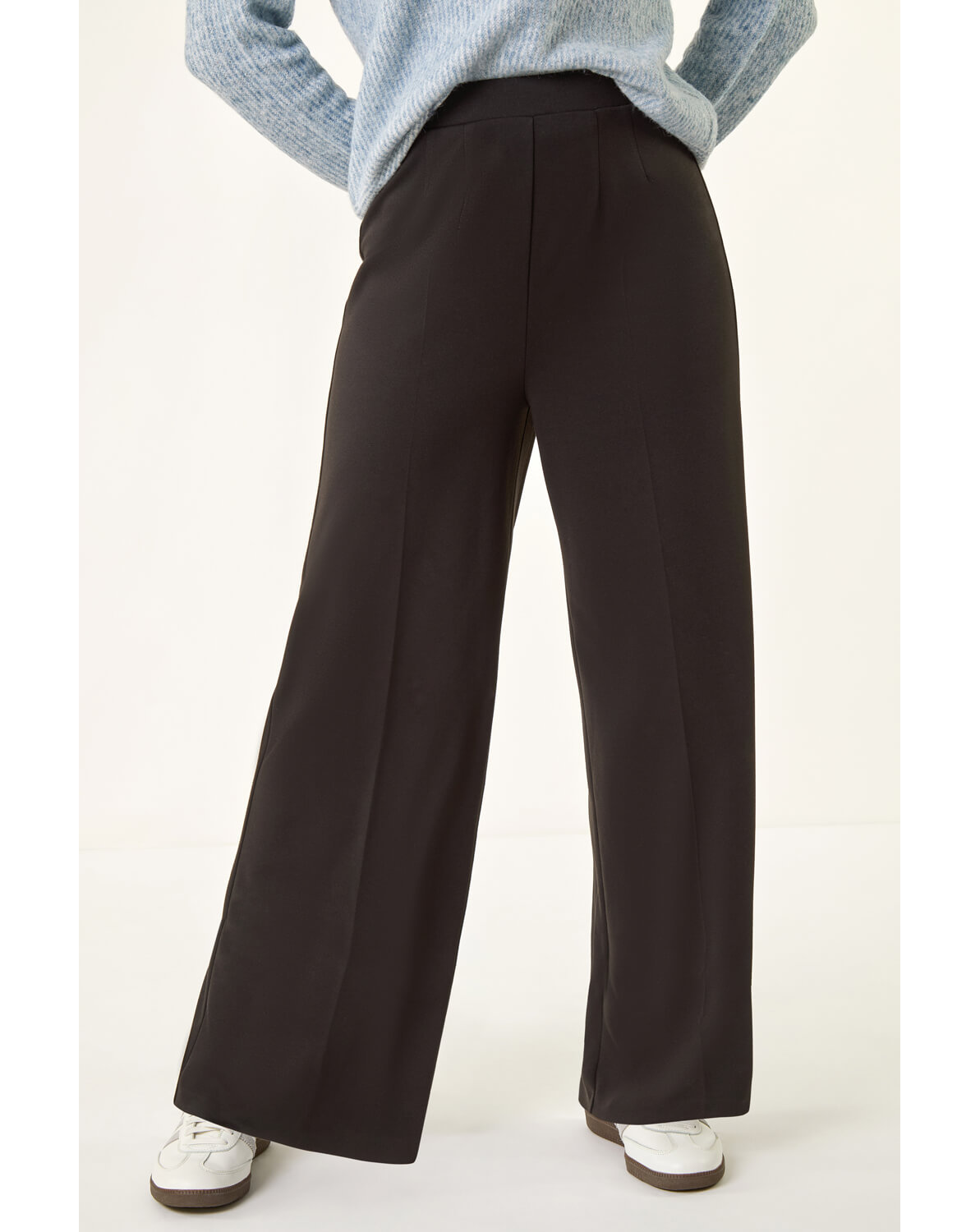 Roman Wide Leg Ponte Stretch Trouser
