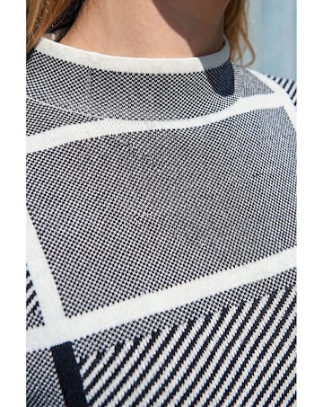 Roman Check Short Sleeve Jumper