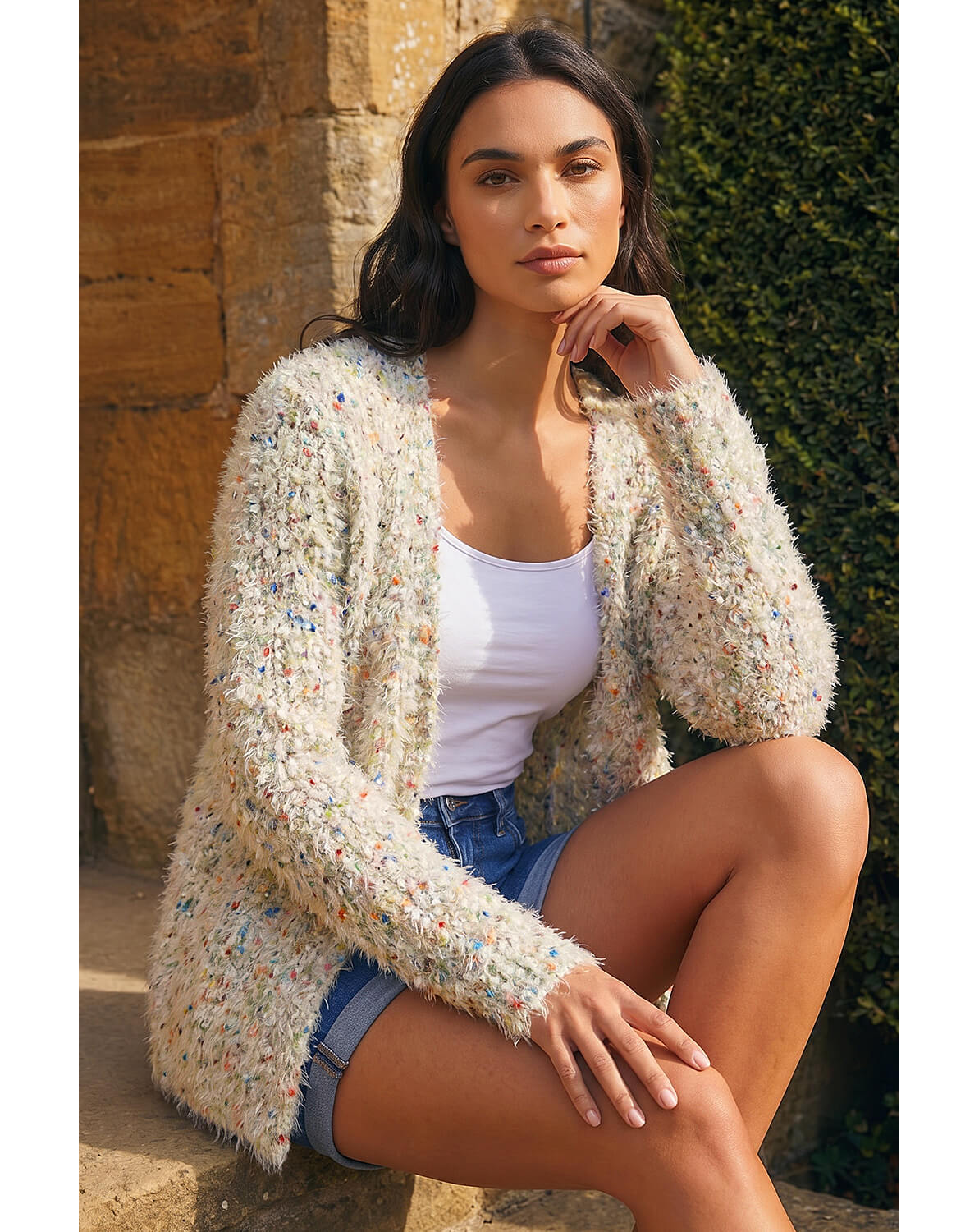 Roman Fluffy Sparkle Cardigan