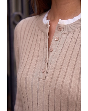 Roman Double Mock Ribbed Knit Jumper