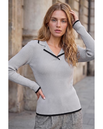 Roman Tipping Rib Henley