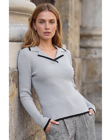 Roman Tipping Rib Henley