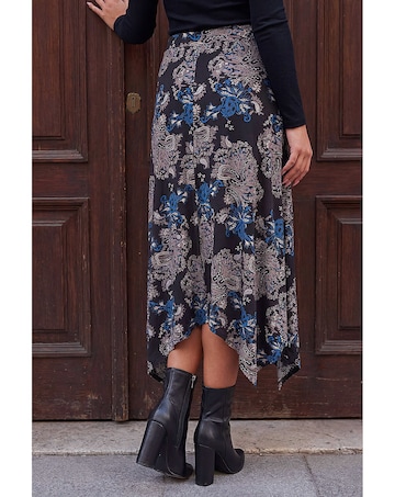 Roman Hanky Hem Print Skrt