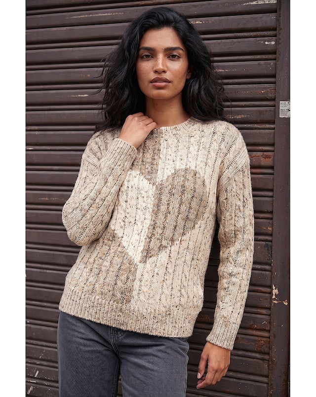 Roman Colour Block Heart Knit Jumper