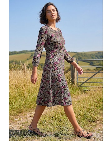 Roman Square Neck Ditsy Dress