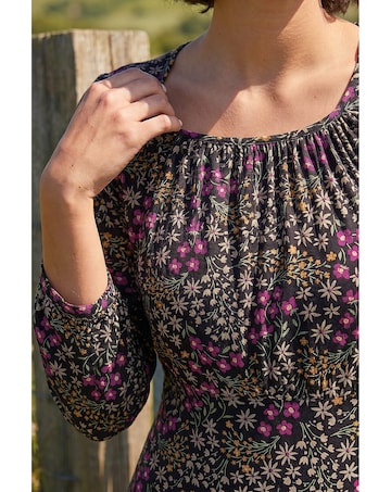 Roman Square Neck Ditsy Dress
