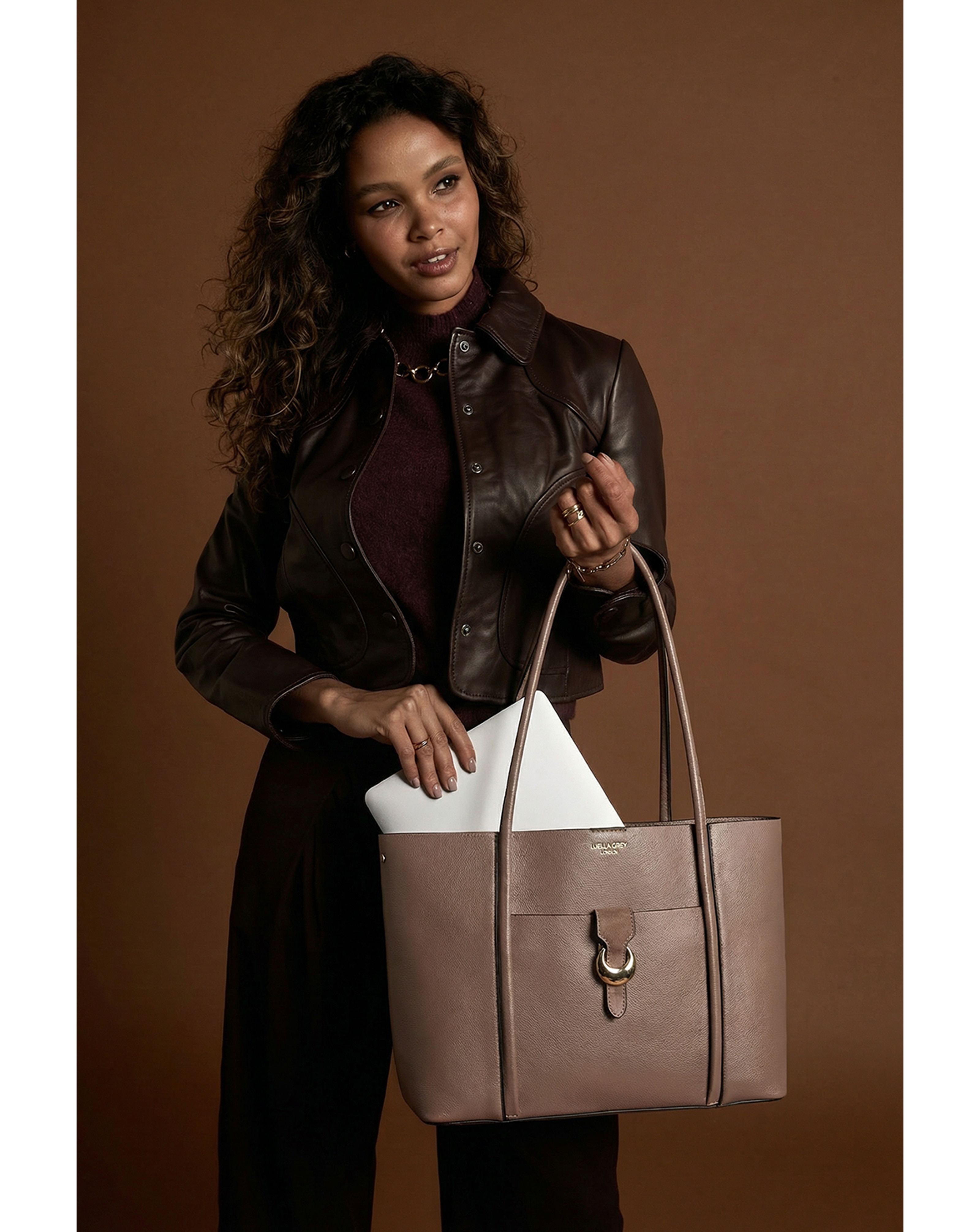 Luella Grey Lilibet Fawn Laptop Tote