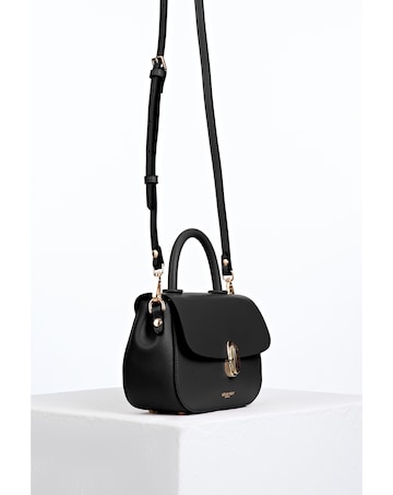 Luella Grey Delia Black Top Handle Crossbody