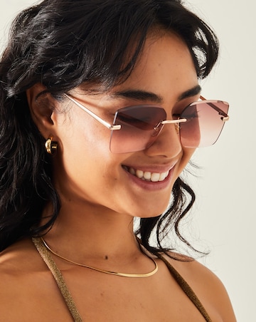 Accessorize Ombre Rimless Sunglasses