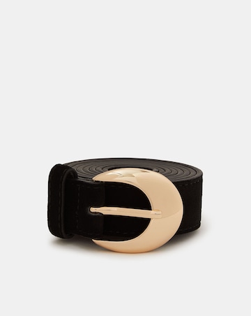 Accessorize Oval Buckle Suede Belt