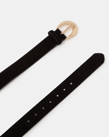 Accessorize Oval Buckle Suede Belt