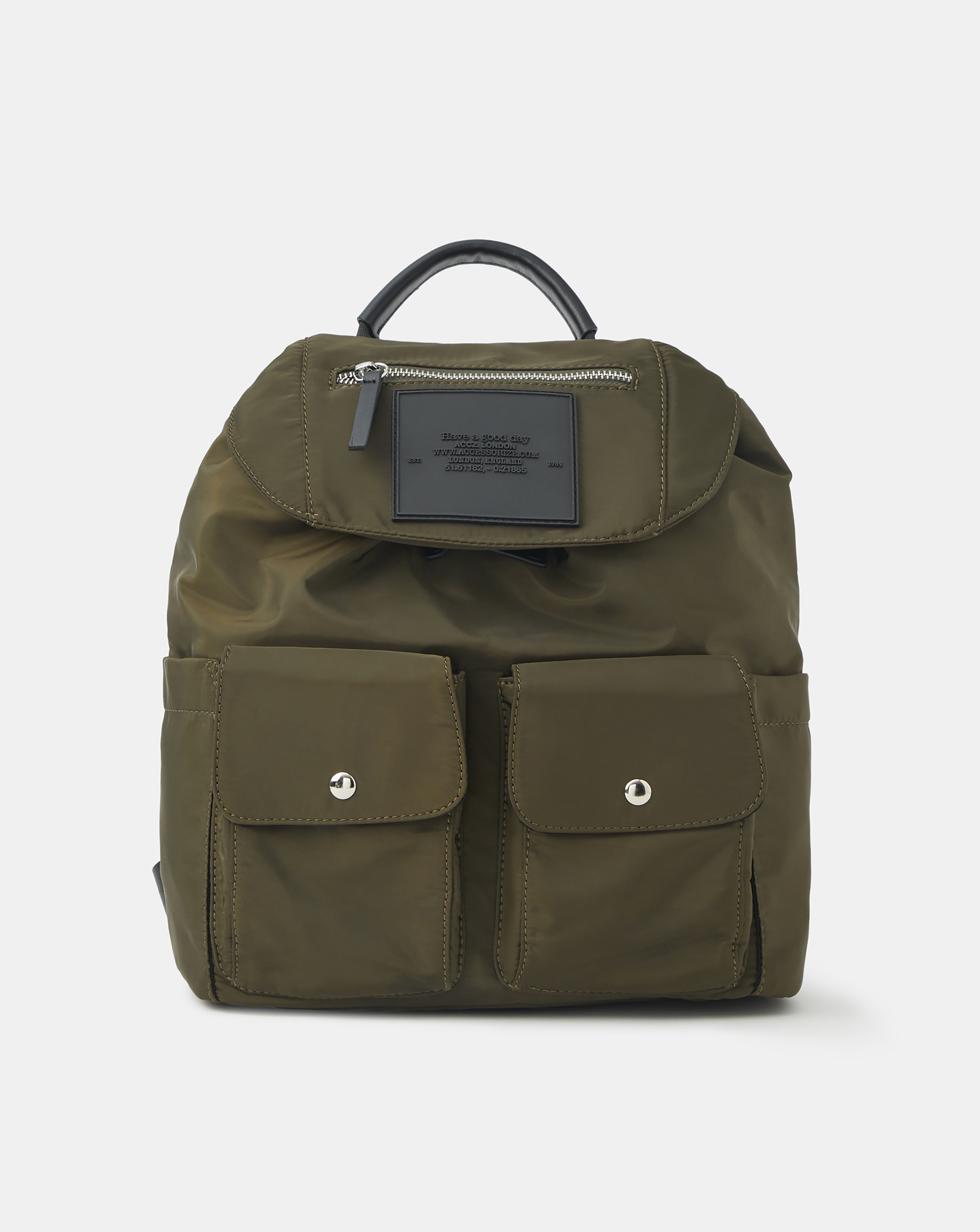 Accessorize Nylon Multi-Pocket Backpack
