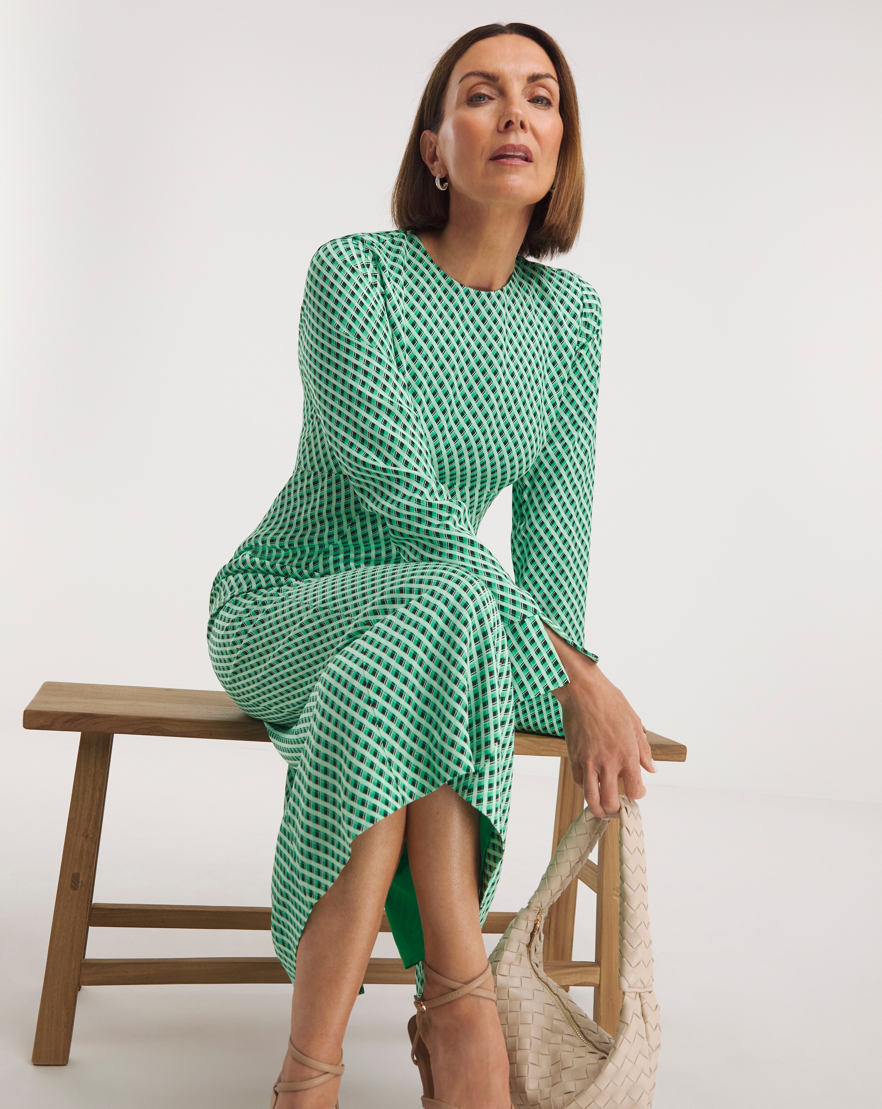 Whistles Crosshatch Print Dress