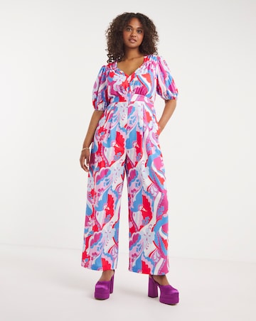 Twisted Wunder Puff Sleeve Buttercup Jumpsuit