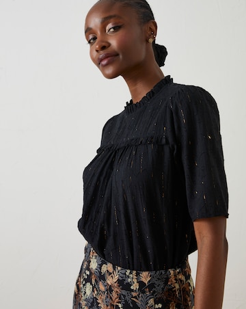 FatFace Metallic Lace Top