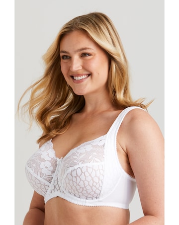 Miss Mary of Sweden Jacquard & Lace Underwired Bra White