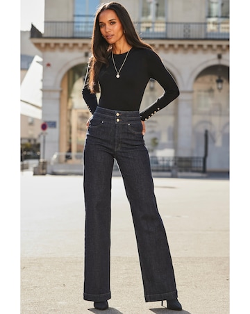 Sosandar Contour Waist Wide Leg Jean