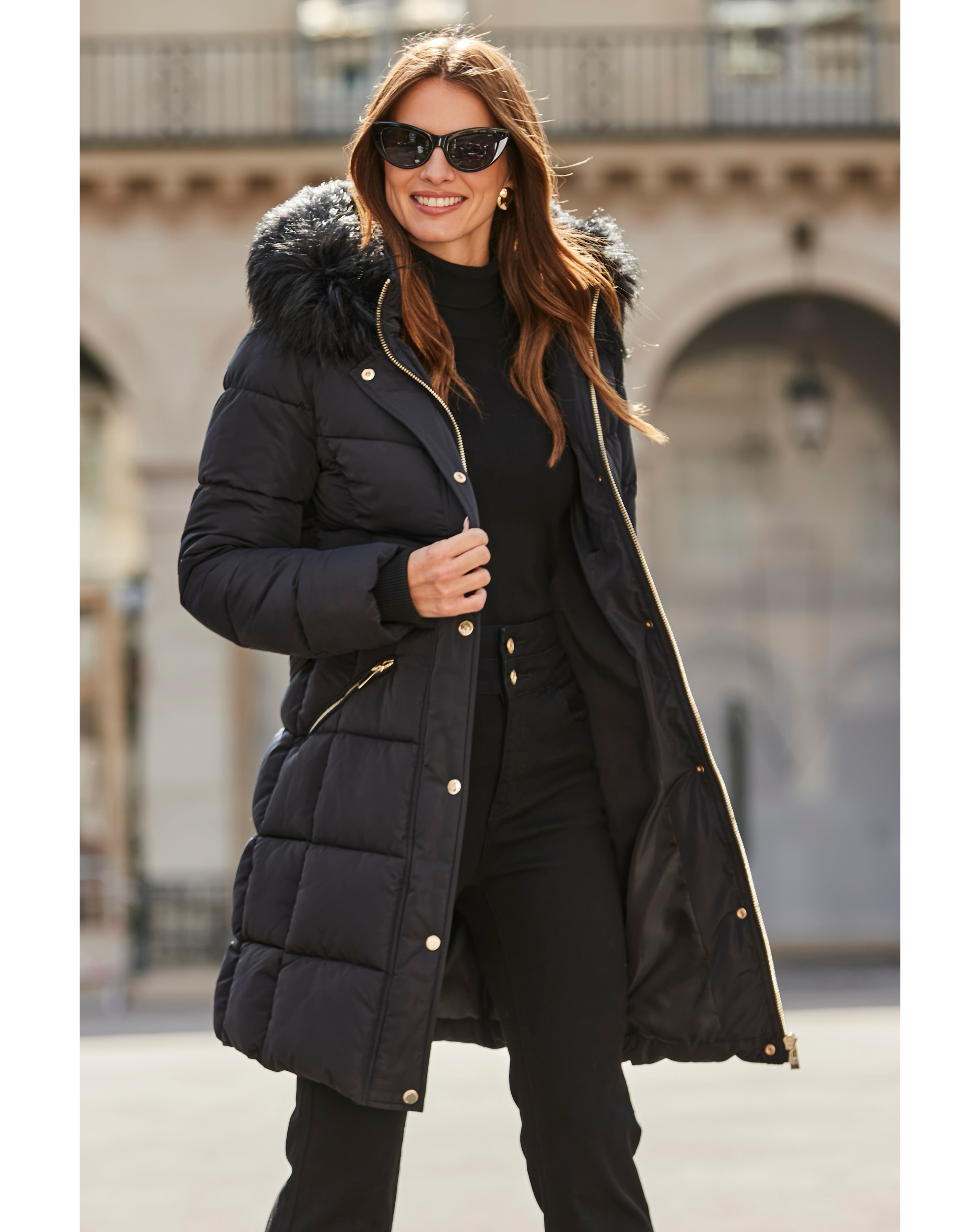 Sosandar Glam Padded Coat