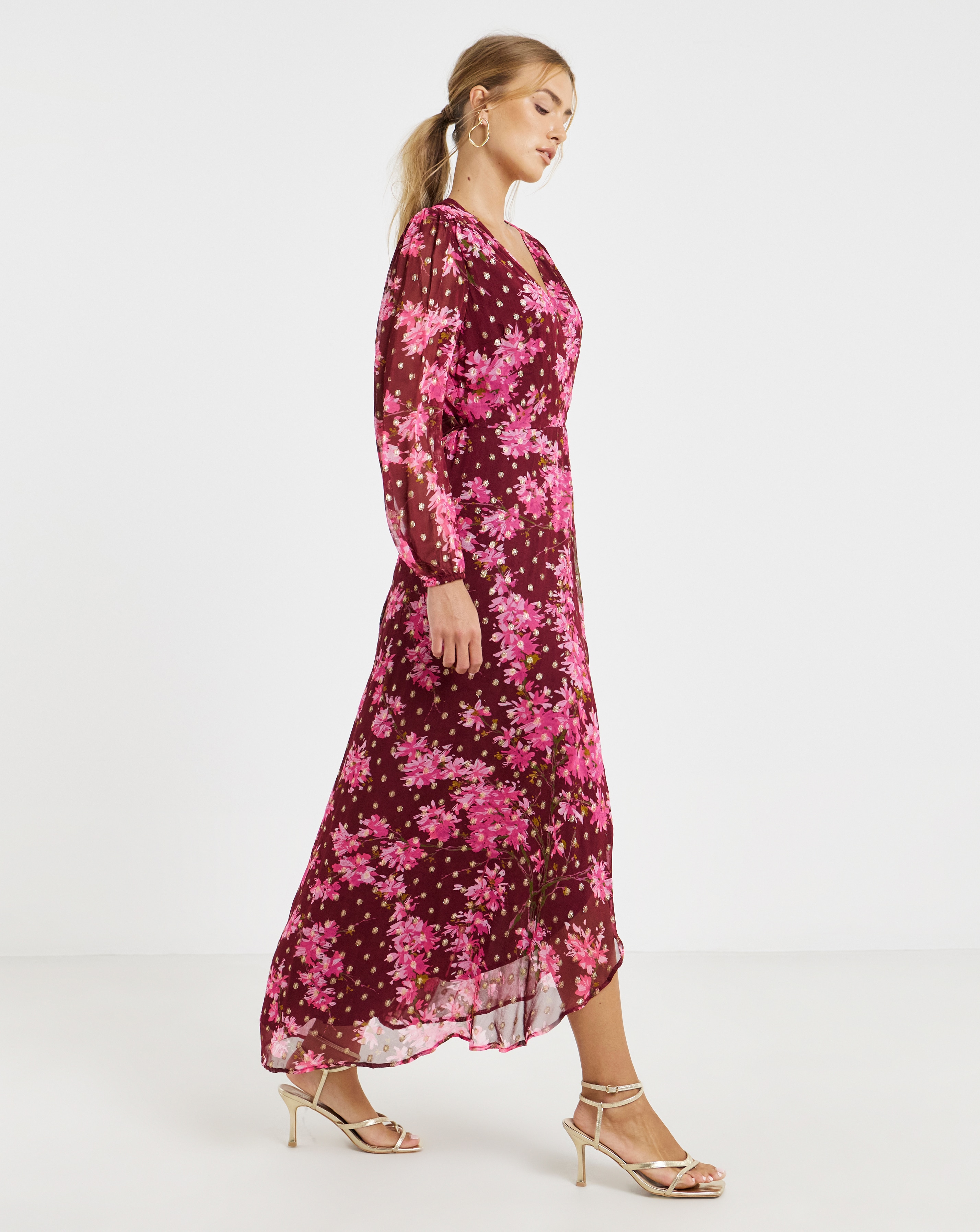 Hope & Ivy Blossom Wrap Maxi Dress
