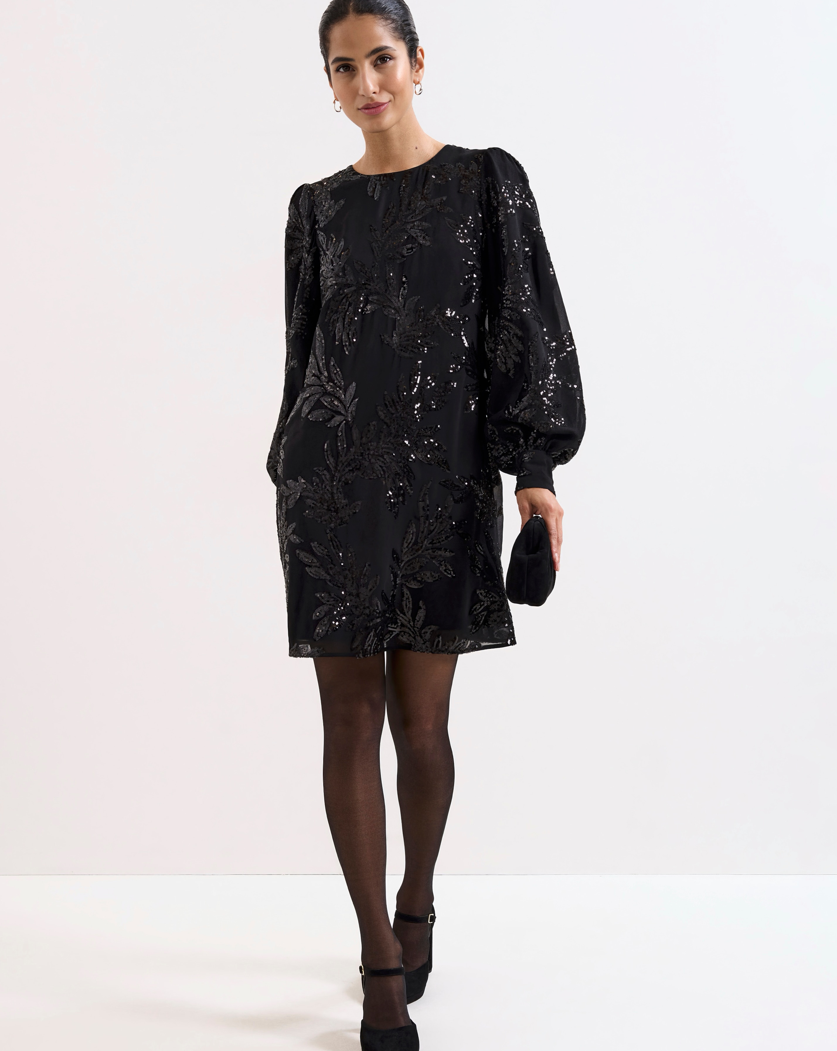 Phase Eight Odette Sequin Black Dress