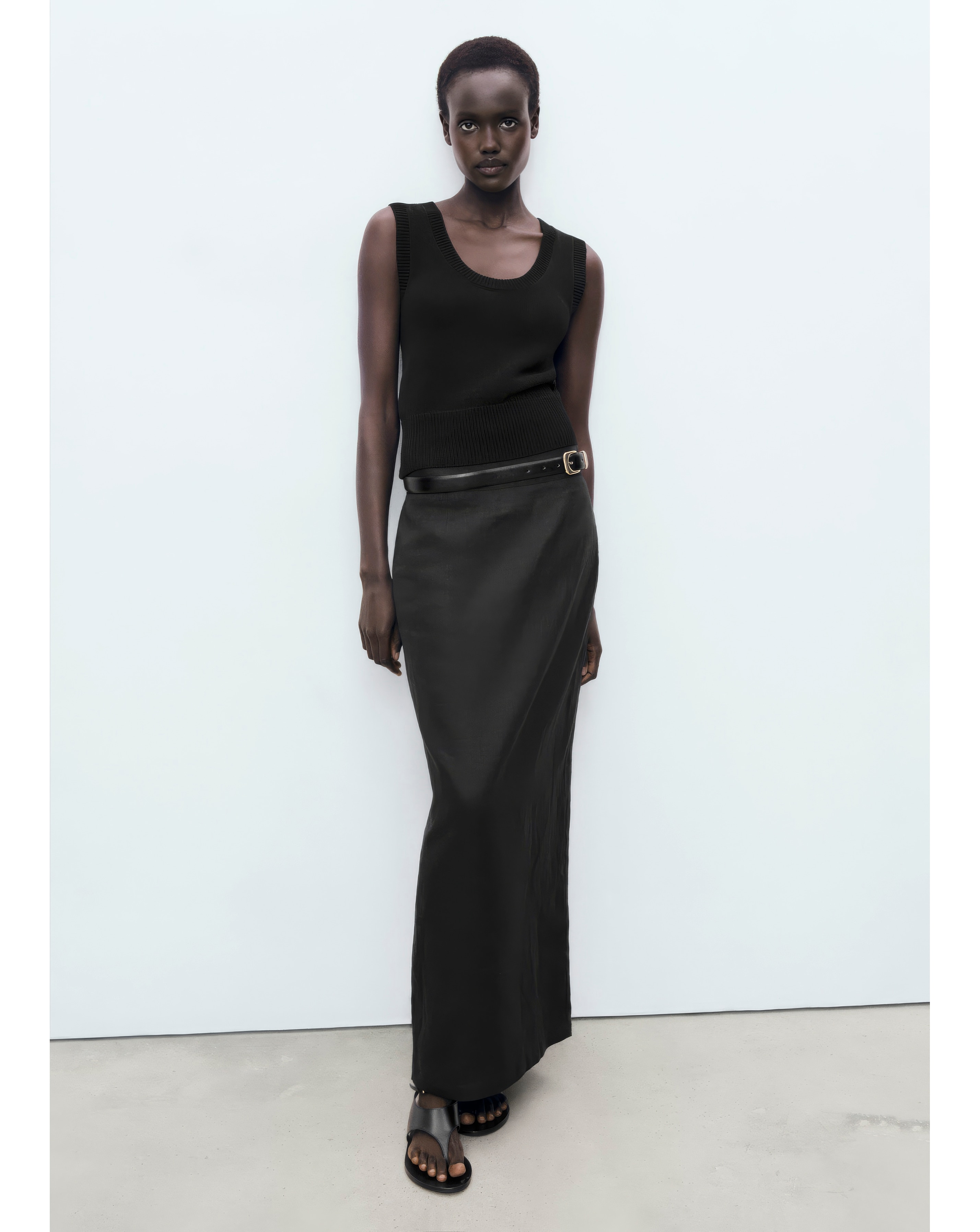 Mango Midi Satin Skirt