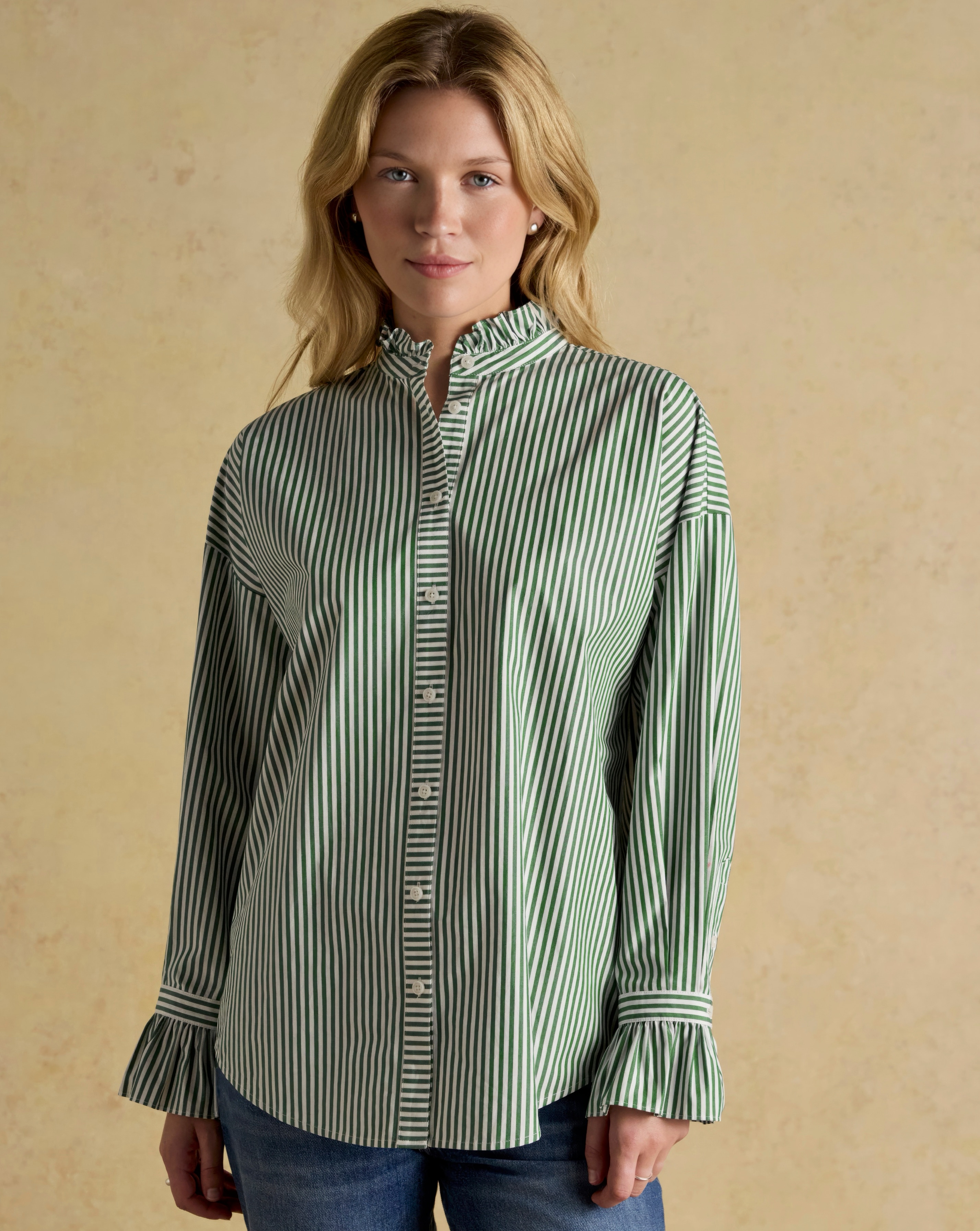 Joules Mae Frill Neck Shirt