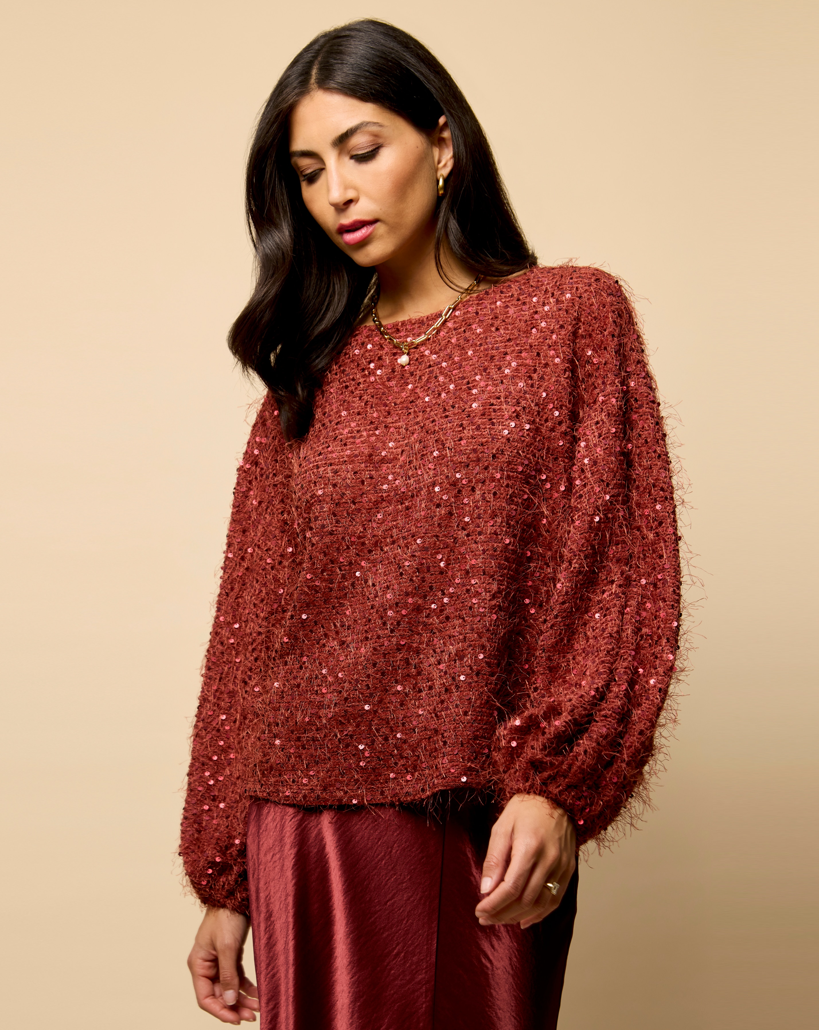 Little Mistress Cherry Sequin Jumper