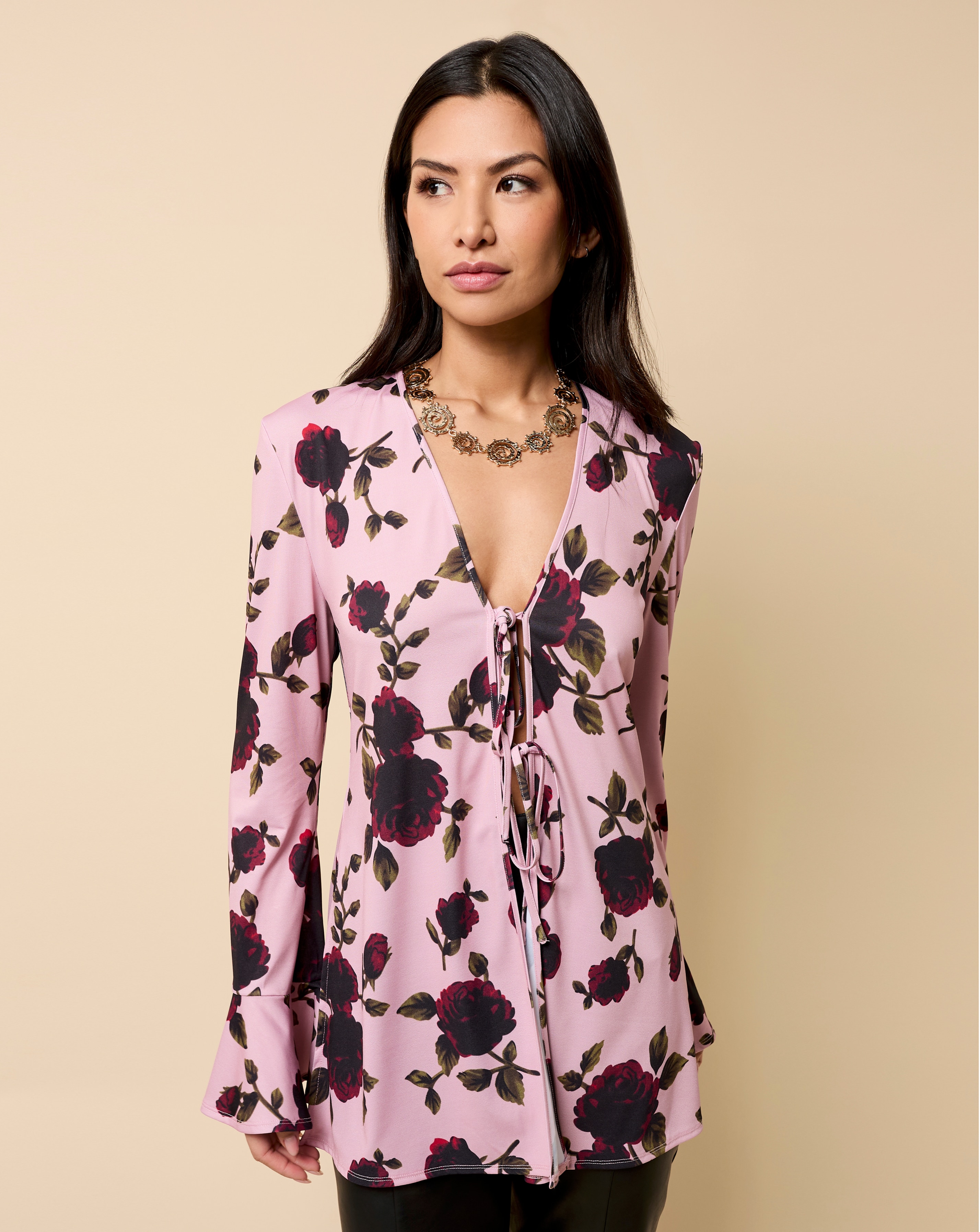 Little Mistress Tie Detail Shirt