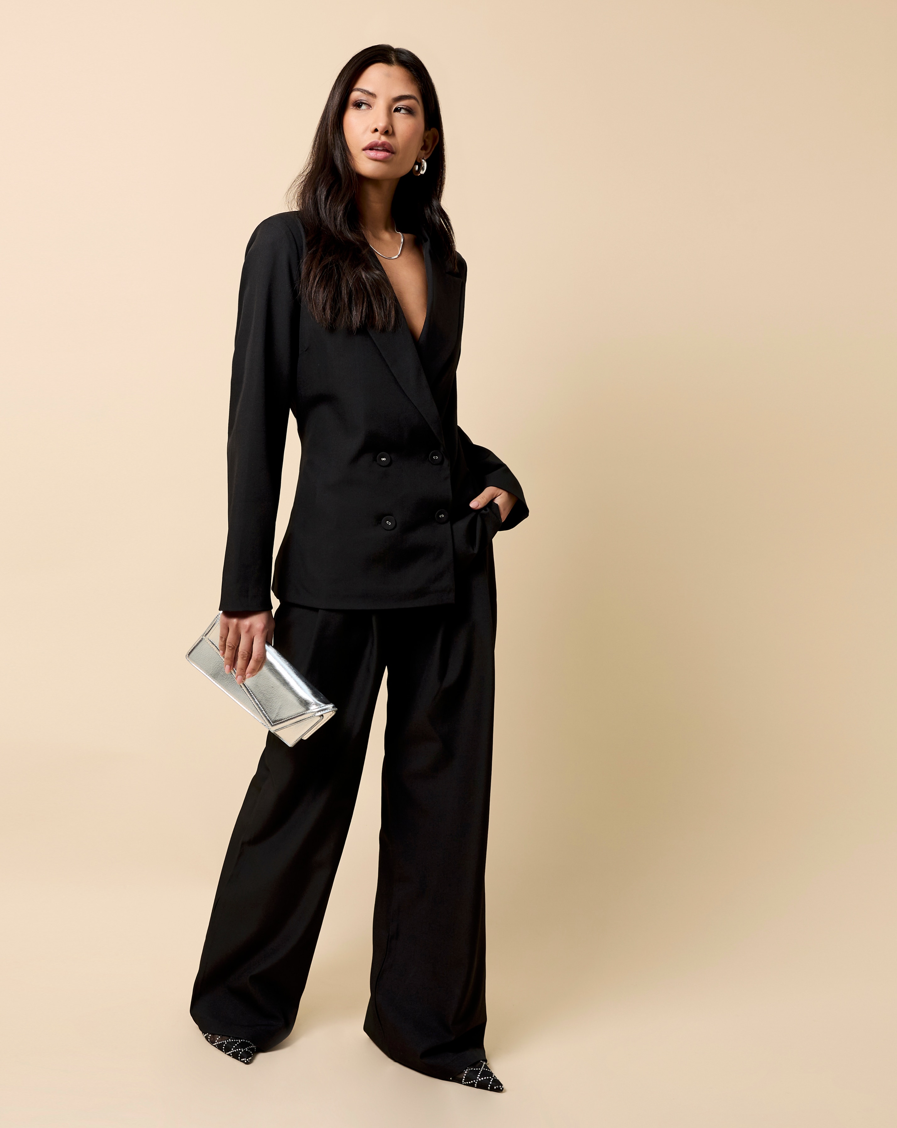 Little Mistress Black Oversized Blazer