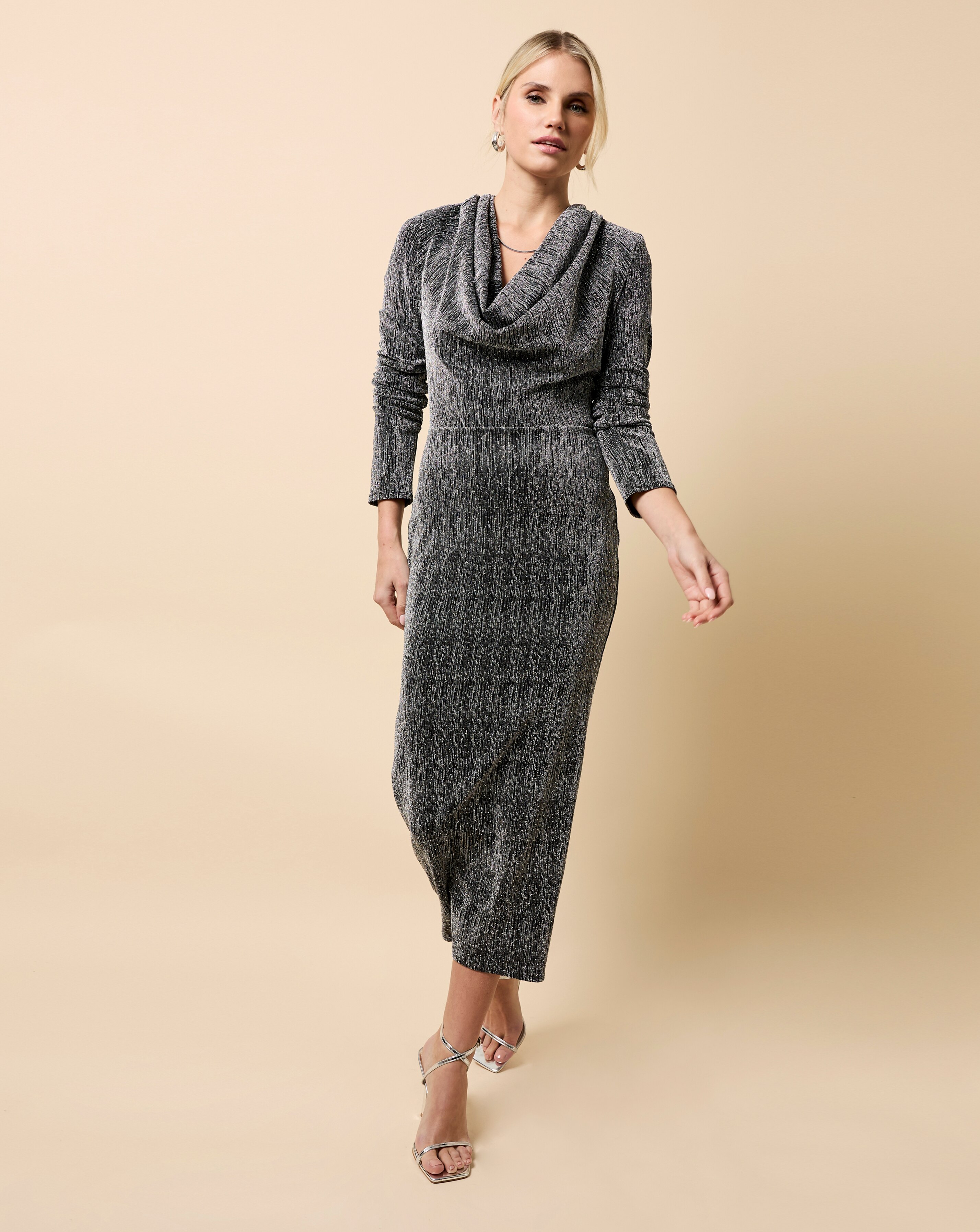 Little Mistress Cowl Neck Midaxi