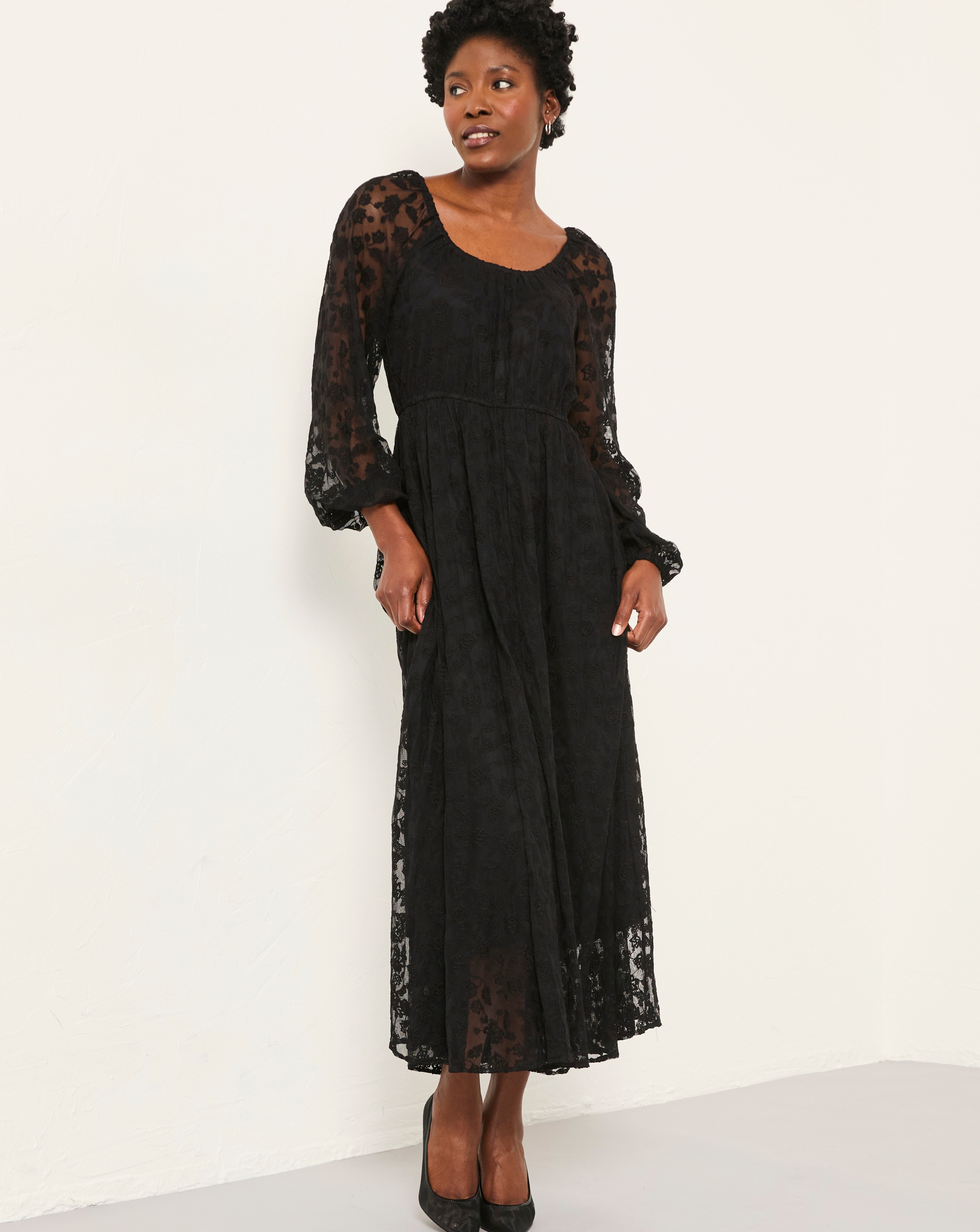 New In - Fatface Maude Lace Midi Dress