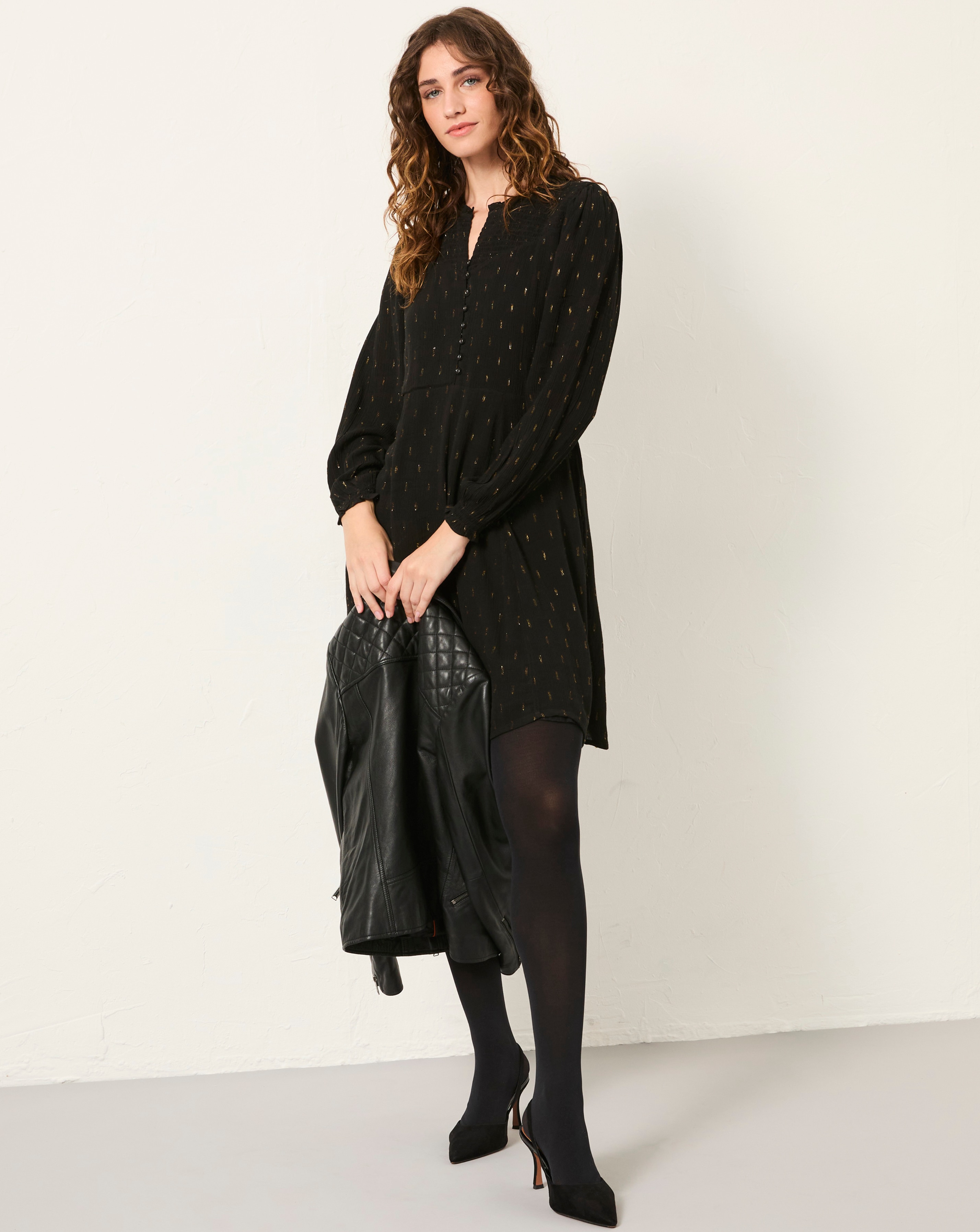 Fatface Lily Metallic Dress