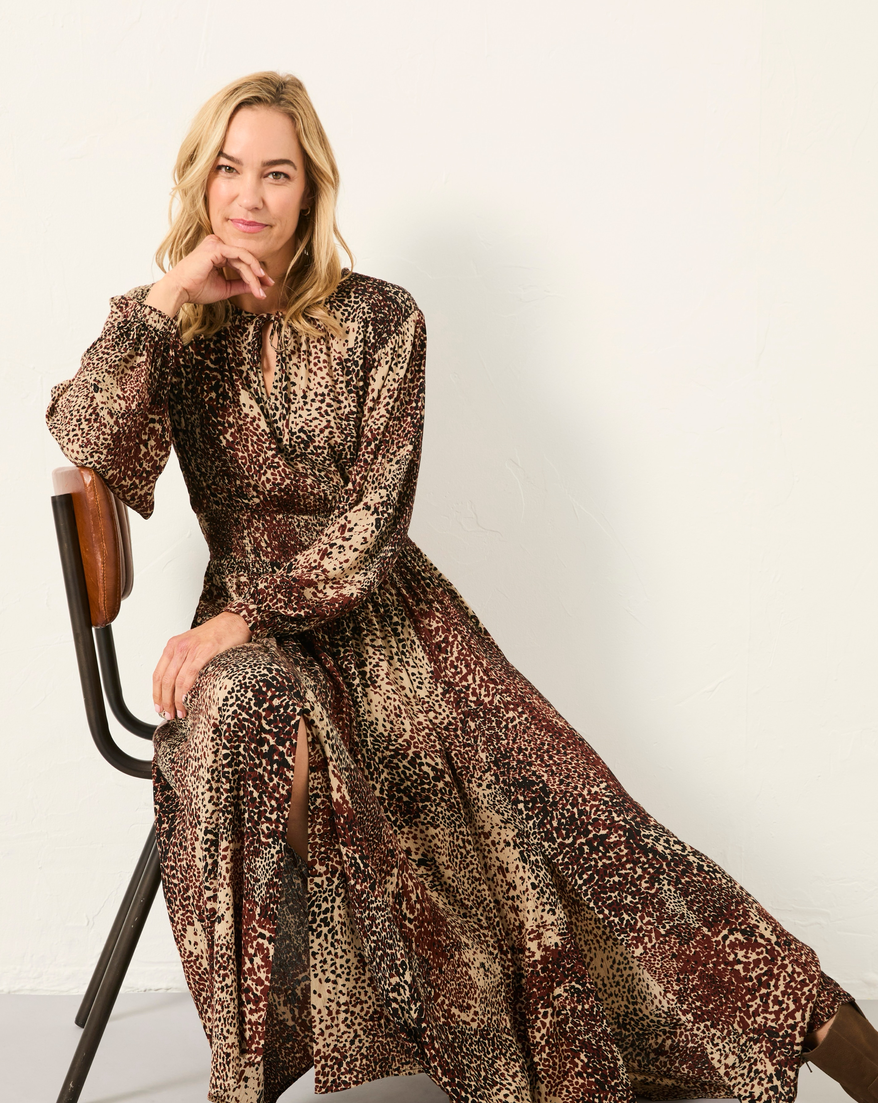 Fatface Jaqs Animal Midi Dress