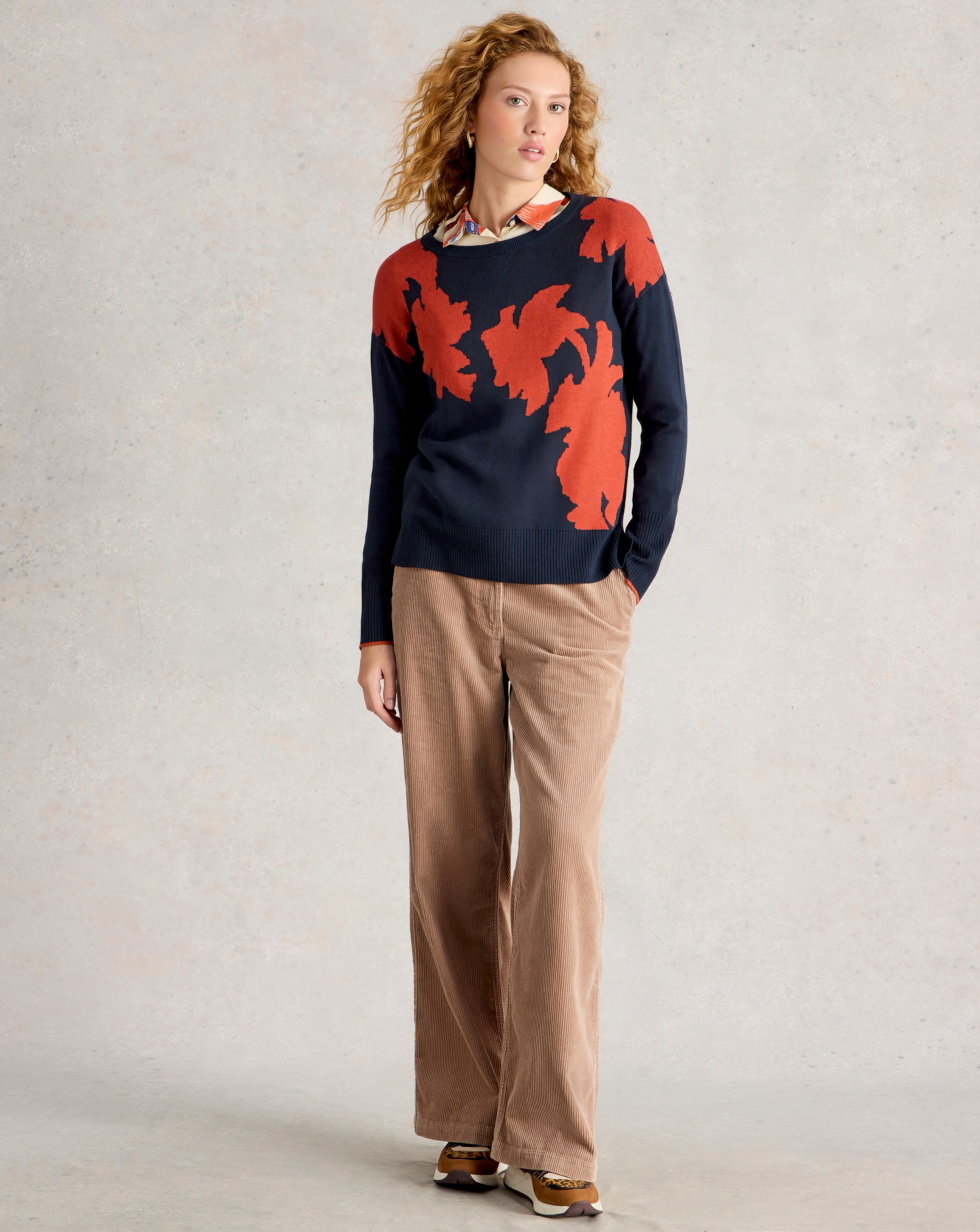 White Stuff Olive Floral Jumper