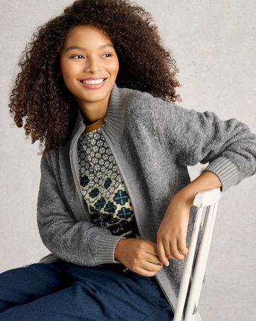 White Stuff Bobby Boucle Zip Cardi