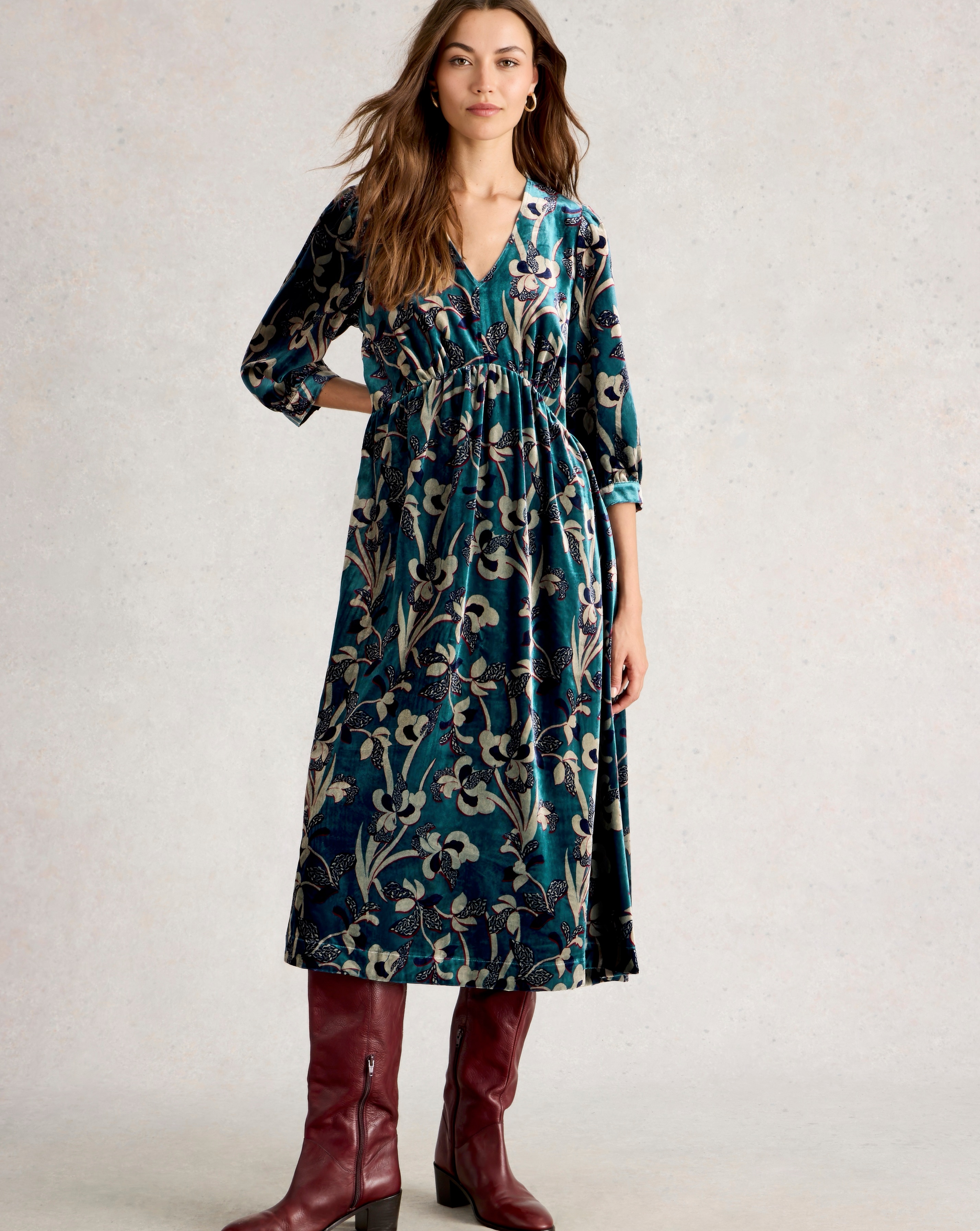 White Stuff Lucy Velvet Dress