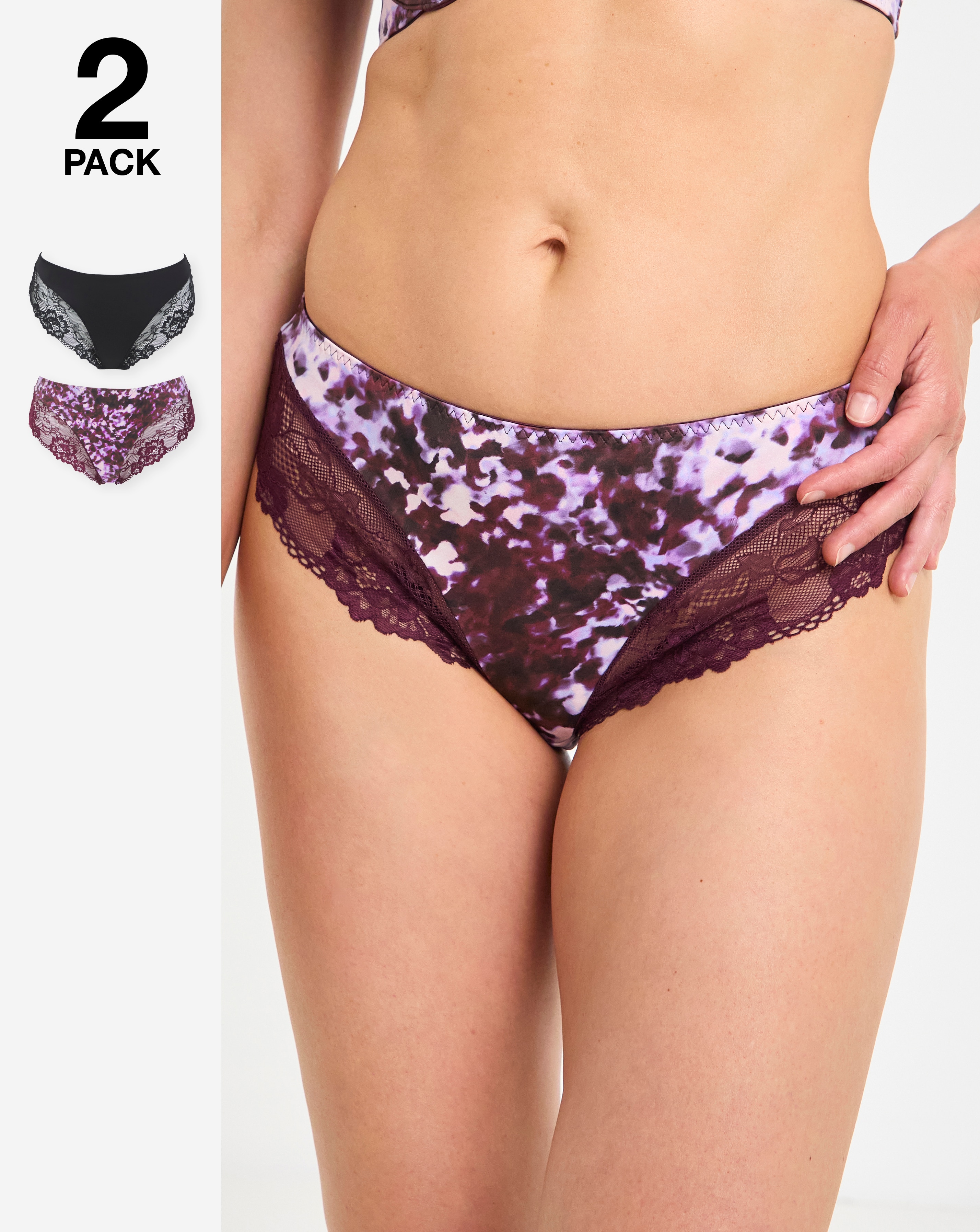 2 Pack Adrianne Midi Knickers